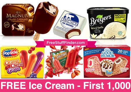 *HOT* FREE Ice Cream Packs - First 1,000 (Today!)