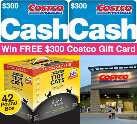 Win FREE $300 Costco Gift Card (Costco Tidy Cats Giveaway)