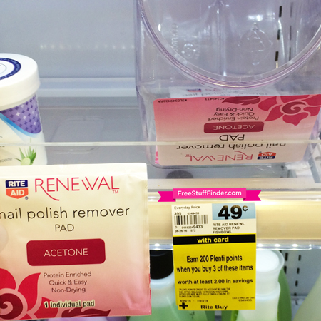 FREE Renewal Nail Polish Remover Pads at Rite Aid + Moneymaker | Free Stuff  Finder