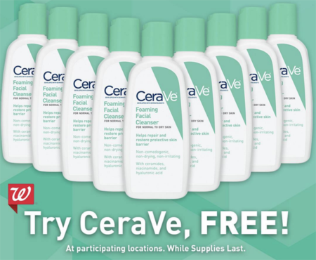 FREE Sample CeraVe Foaming Facial Cleanser at Walgreens