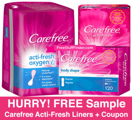 FREE Sample Carefree Acti-Fresh Liners + $0.50 Off Coupon