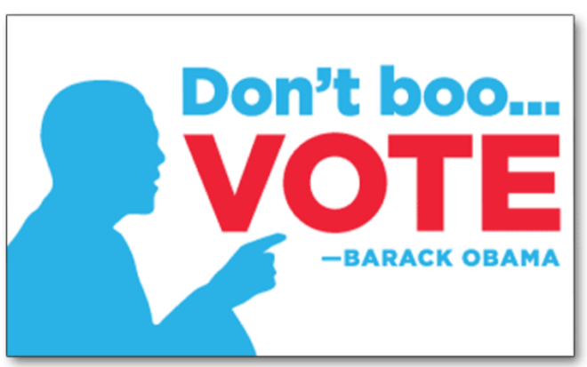 FREE "Don't Boo... Vote" Sticker