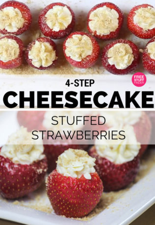 Cheesecake Stuffed Strawberries (4 Easy Steps!)