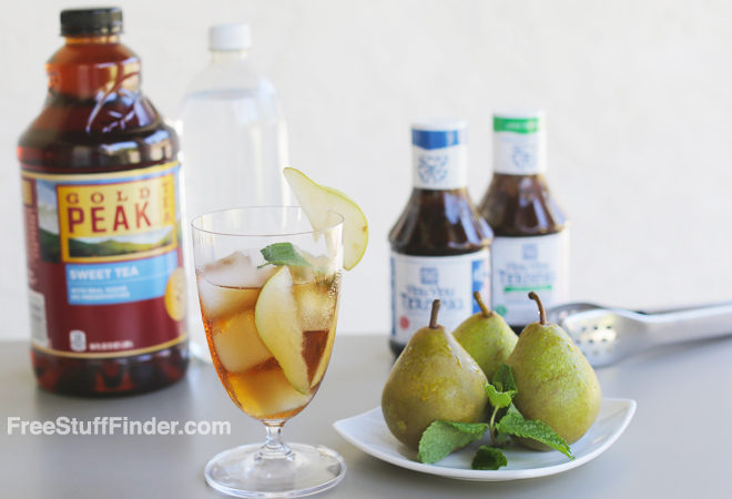 Recipe: Pear and Mint Iced Tea Mocktail + $1.00 Off Coupon Soy Vay® Marinade