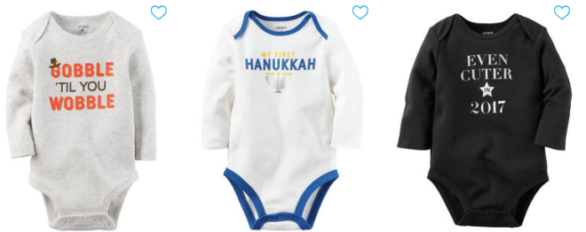 *HOT* 50% off Carters Holiday Bodysuits + FREE Store Pickup