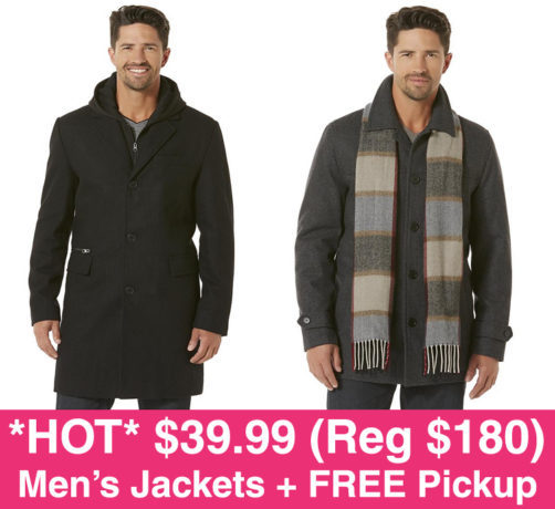 *HOT* $39.99 (Reg $180) Men's Wool-Blend Jackets + FREE Pickup