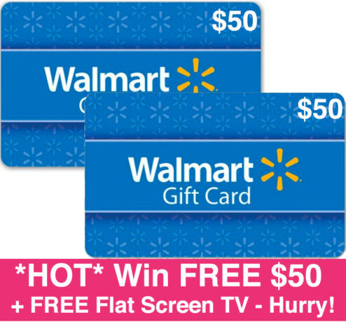*HOT* Win FREE Flat Screen TV + $50 Walmart Gift Card