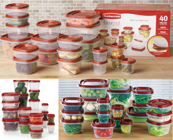 $11.31 (Reg $26) Rubbermaid 40-Piece Food Storage Set + FREE Pickup
