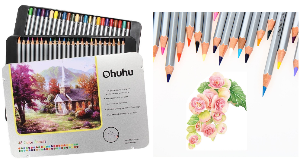 *HOT* 12.74 Ohuhu 48 Colored Pencils and Tin Set Free Stuff Finder