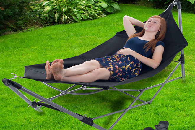 $39.99 (Reg $100) Portable Hammock with Frame Stand + FREE Shipping