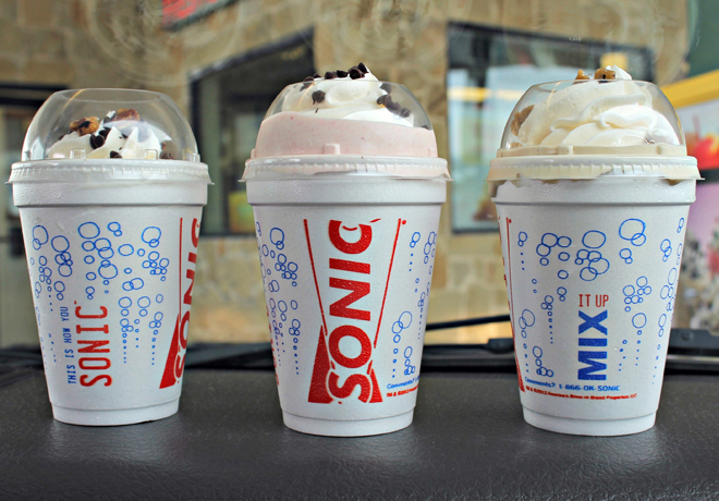 free shake with burger or footlong purchase at sonic