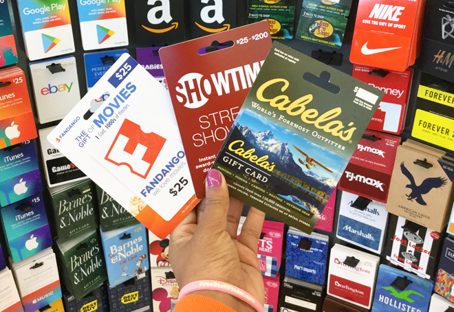 2 Select Gift Cards 25 Ea 50 00 Choose From Cabela S Apple Fandango Showtime Pay