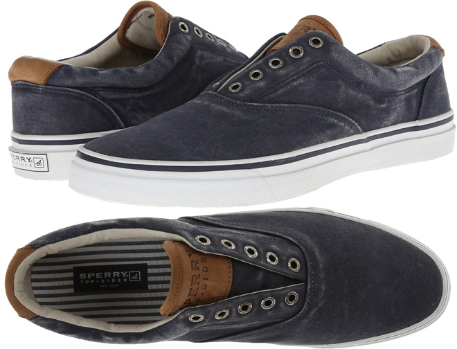 sperry laceless sneakers
