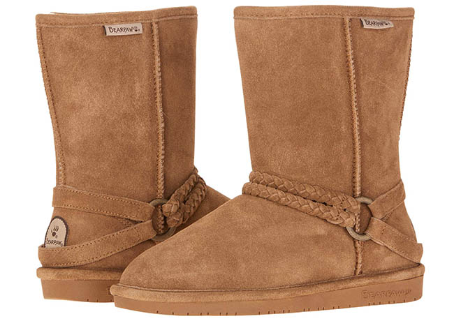 bearpaw boots with braid