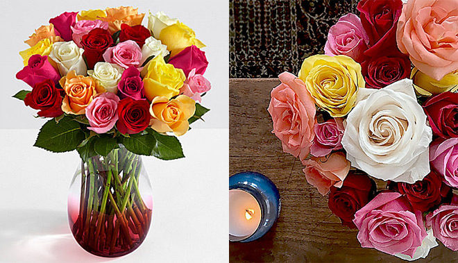 TWO Dozen Roses with Vase Delivered for Just $15.97 (Reg $45) - Last Chance!
