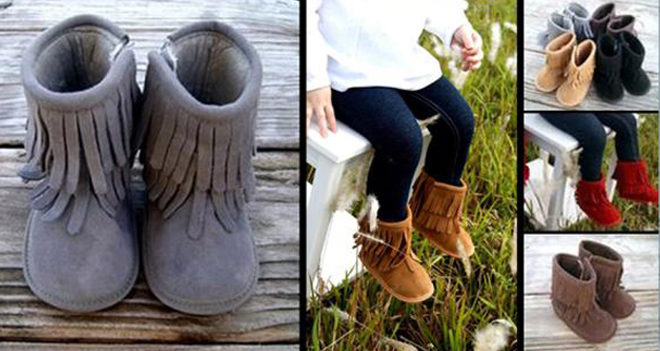 Baby Double Deck Fringed Toddler Booties JUST $9.99 + FREE Shipping (5 Colors)
