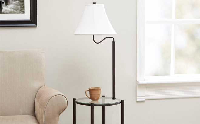 Mainstays End Table And Lamp Combo For, End Table With Lamp Combo