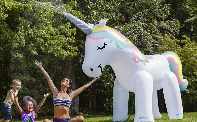 Large Inflatable Unicorn Yard Sprinkler for Just $21.99 