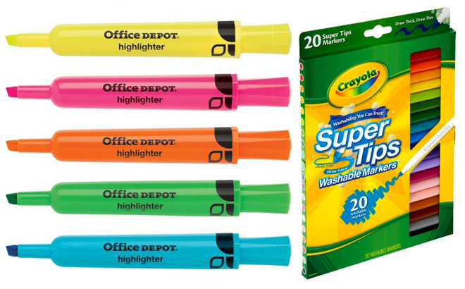 Office Depot Supplies Starting at ONLY $ + FREE Shipping (Markers,  Binders, Scissors) | Free Stuff Finder
