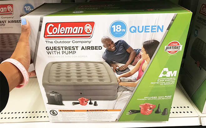 Coleman 18 Inch Double High Queen Airbed Only 44.99 FREE