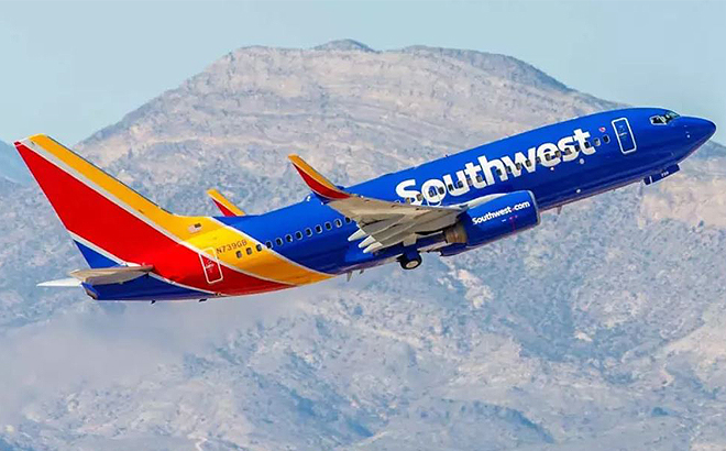 Southwest Airlines Plane in the Air
