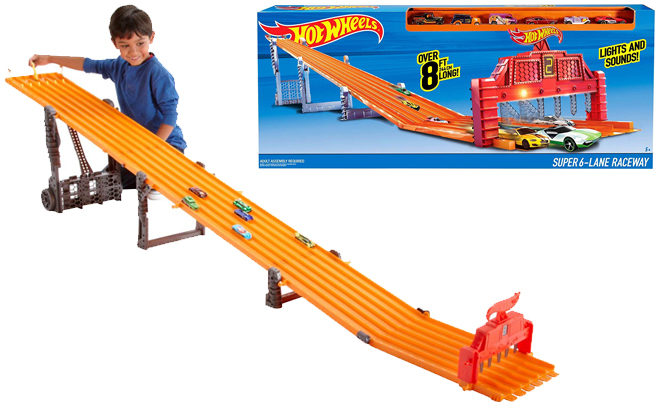 Wow! Hot Wheels Super 6-Lane Raceway JUST $59.99 (Reg $100) + FREE