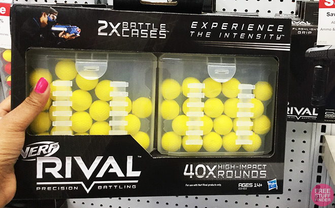 Nerf Rival 80 High Impact Rounds Battle Cases Yellow Balls 