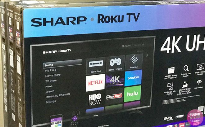 ribben studieafgift Konsultation Sharp 55-Inch LED Smart 4K UHD Roku TV ONLY $299 + FREE Shipping (Reg $450)  | Free Stuff Finder