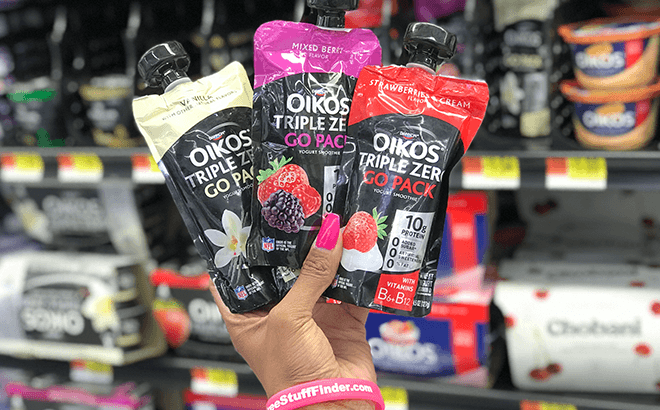 Dannon Oikos Triple Zero Go Pack ONLY 54¢ at Walmart (Reg $1.54) Just Use Your Phone!
