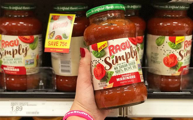 Ragu Simply Pasta Sauce for ONLY 17¢ at Target (Reg $1.89) - JUST Use Your Phone!