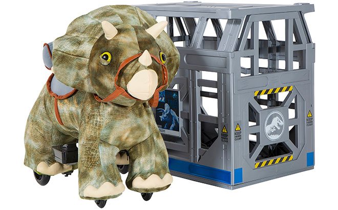 jurassic world plush ride on