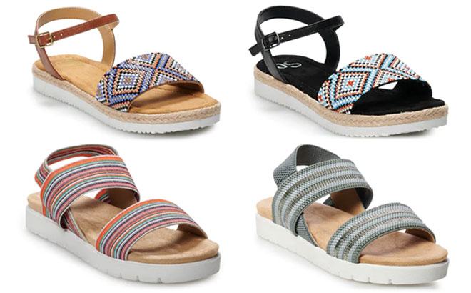 kohls sandals for women