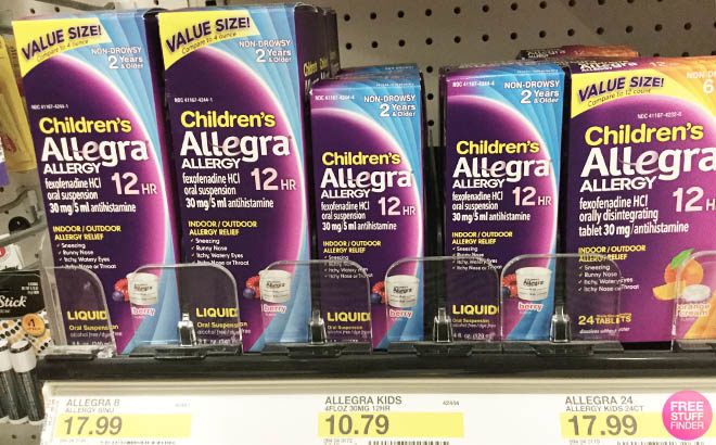 Children's Allegra 12 Hour Allergy Relief ONLY $2.63 at Target (Regularly $10.79)