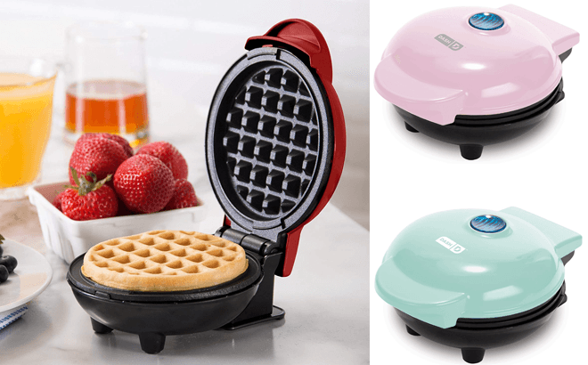 dash mini waffle maker colors