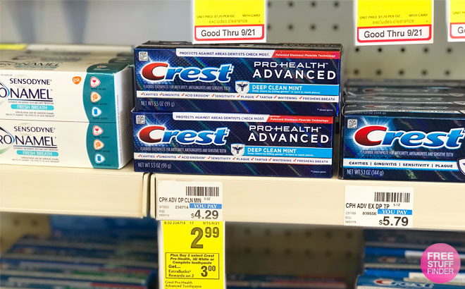 Crest Pro Health Toothpaste Only 49 Each At Cvs Regularly 4 29 Free Stuff Finder