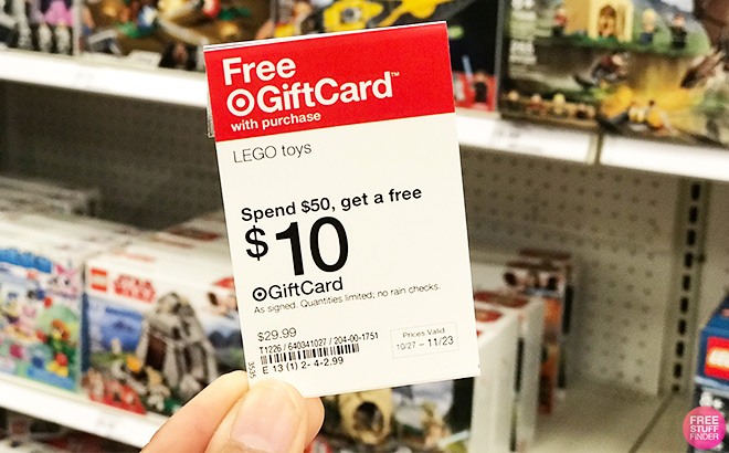 target lego spend 50 get 10