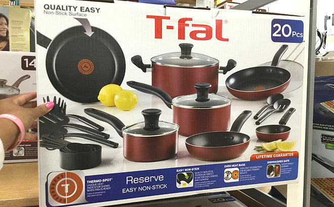 T-Fal 20-Piece Cookware Set $69