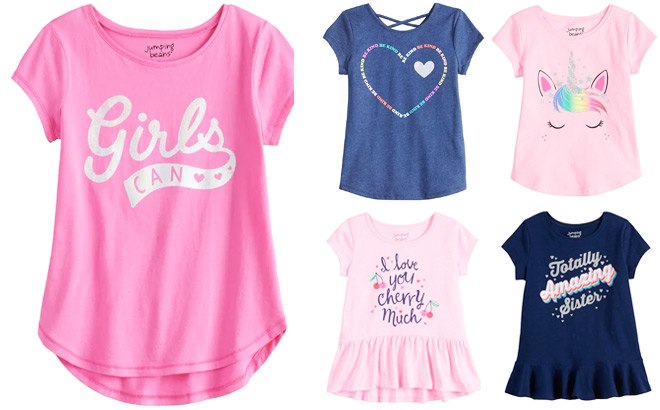 50% Off Girls Graphic Tees – Starting 