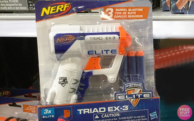for sale online Nerf N-Strike Elite Triad EX-3 Blaster Colors may vary 