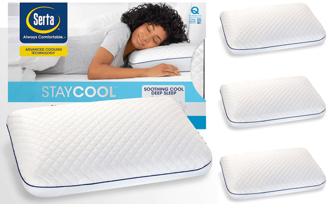 Serta StayCool Gel Memory Foam Pillow 