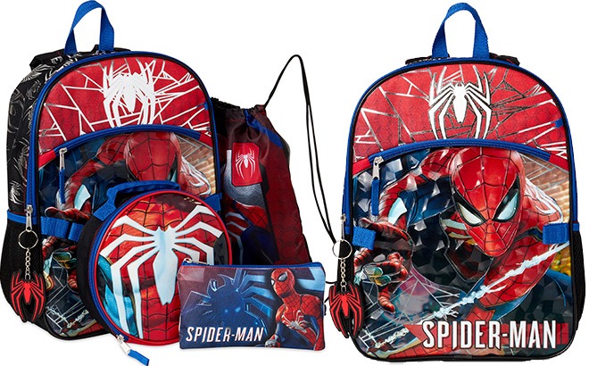 spider man 5 piece backpack