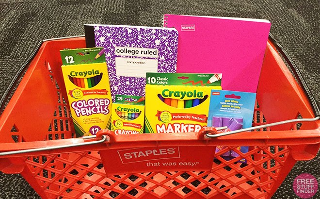 School Supplies From ONLY 25¢ + FREE Shipping at Staples