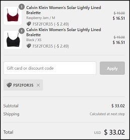 Calvin Klein Women's Solar Bralette 2 for $ (Regularly $30) – Just  $ Each! | Free Stuff Finder