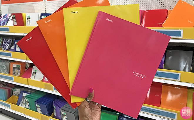Five Star Folders & Notebooks Starting at ONLY 7¢ Each at Target - Use Your Phone!