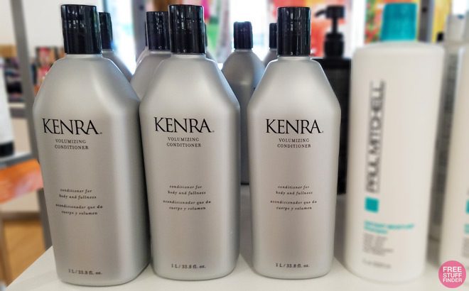 Kenra Volumizing Conditioner Liters on a Shelf