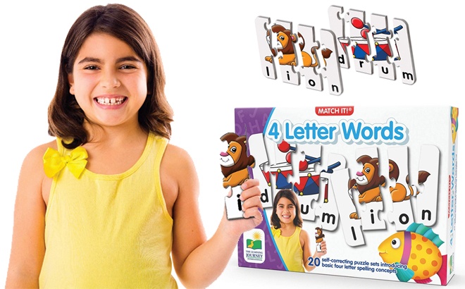 Match It! 4 Letter Words Kids' Reading & Spelling Puzzles JUST $6 (Regularly $12)
