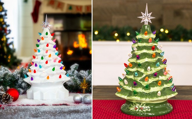 Pre-Lit Ceramic Tabletop Christmas Tree ONLY $31.99 + FREE Shipping (Reg $45)