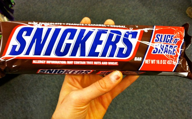 Giant 1-Pound Snickers Candy Bar $7.50