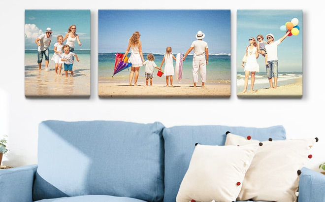 Family Summer Vacation Canvas Prints on the Wall