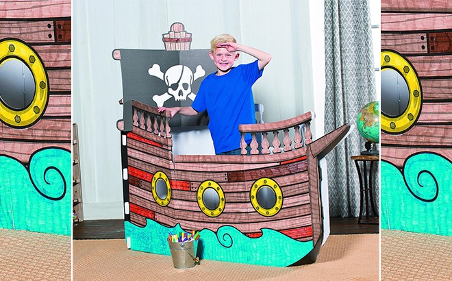 Color Your Own Pirate Ship Playhouse $17 (Reg $33)